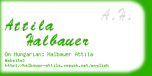 attila halbauer business card